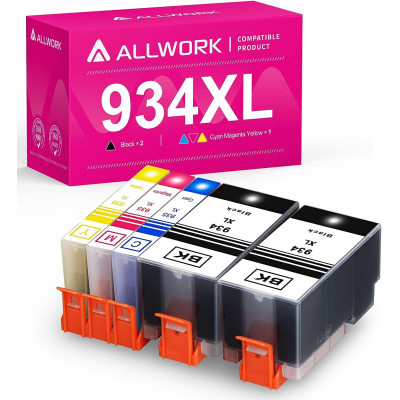 ALLWORK Remanufactured 934 XL 935 XL Ink Cartridges Replacement for HP 934XL 935 XL 5 Pack