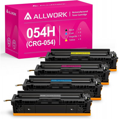 ALLWORK Compatible 054H Toner Cartridges Replacement for Canon 054H CRG-054H 054 4-Pack